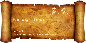 Pacsay Ilona névjegykártya